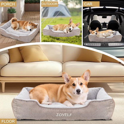JOYELF Rectangle Dog Bed Calming Pet Bed, anti Anxiety Cat Bed & Sofa, Cute Plush Pet Bed for Small Dog and Cat- Small(Upgraded Version)5