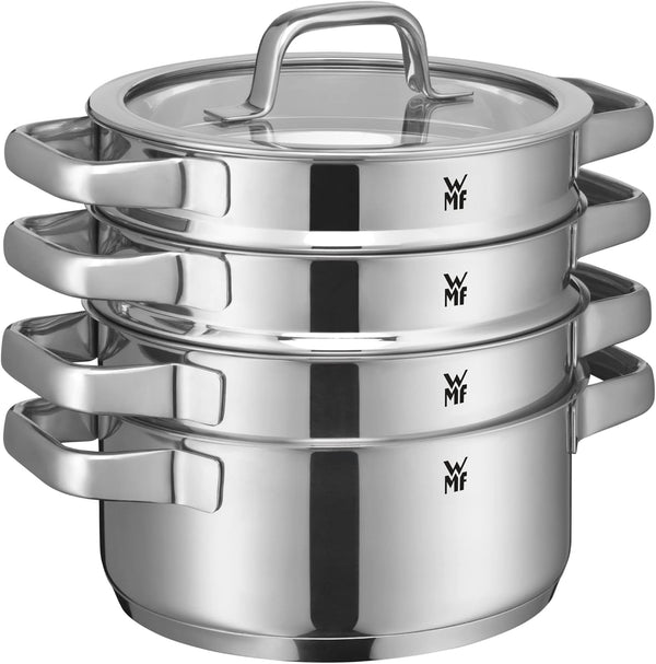 Compact Cuisine 5-Piece Induction Saucepan Set with Glass Lid, Polished Cromargan Stainless Steel, Induction Pots Set, Uncoated, Inner Scale15