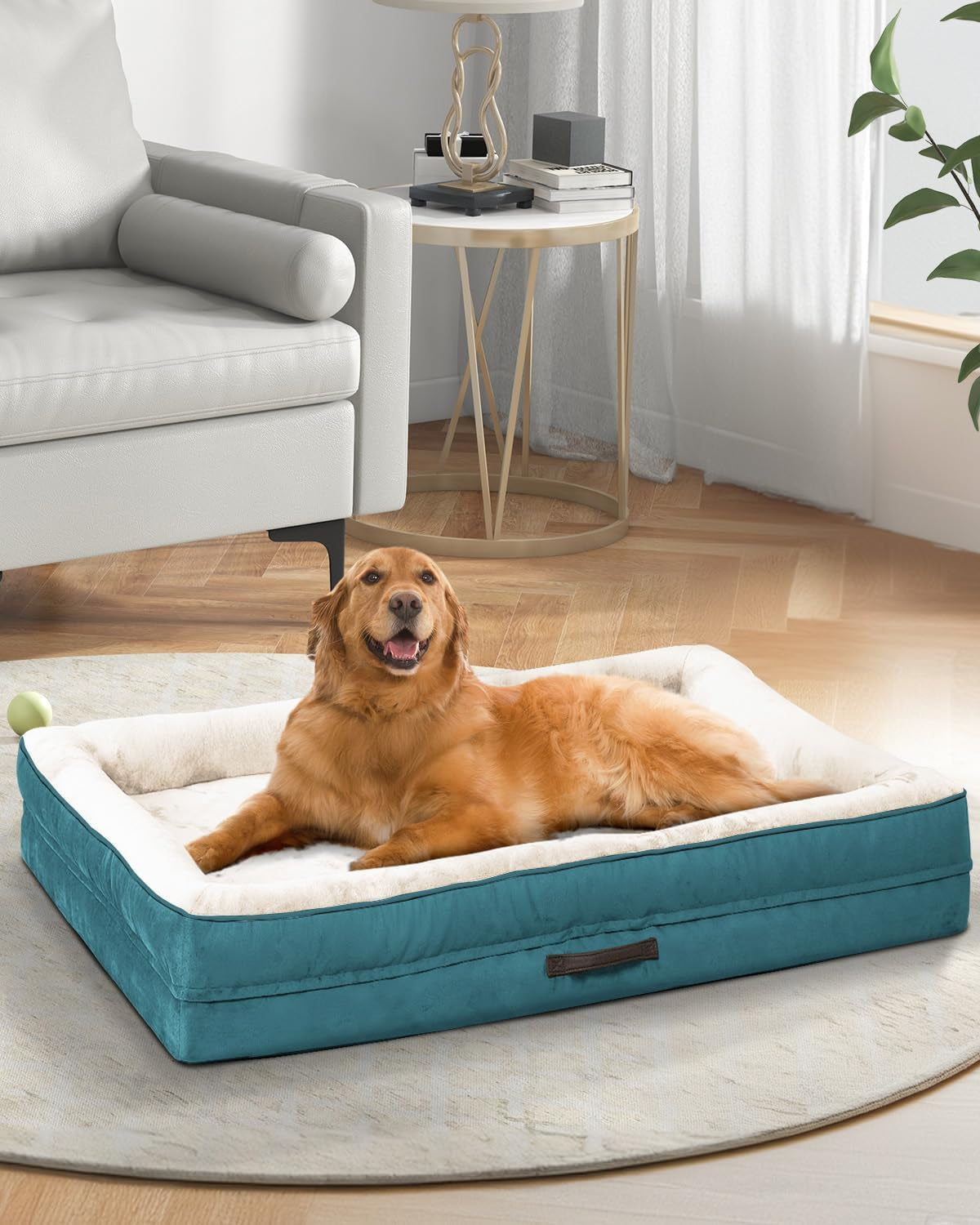upvilla-orthopedic-dog-bed-xl-four-sided-dog-sofa-washable-cover-gray