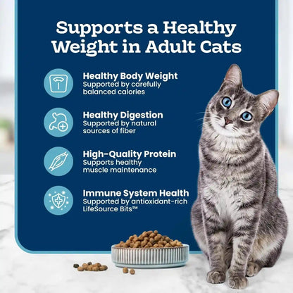 Blue Buffalo Tastefuls Chicken & Brown Rice Recipe Adult Dry Cat Food Weight Control, Real Chicken First, Deliciously Healthy Natural Cat Food, Supports Digestive Care and Coat Health, 15 Lbs.6