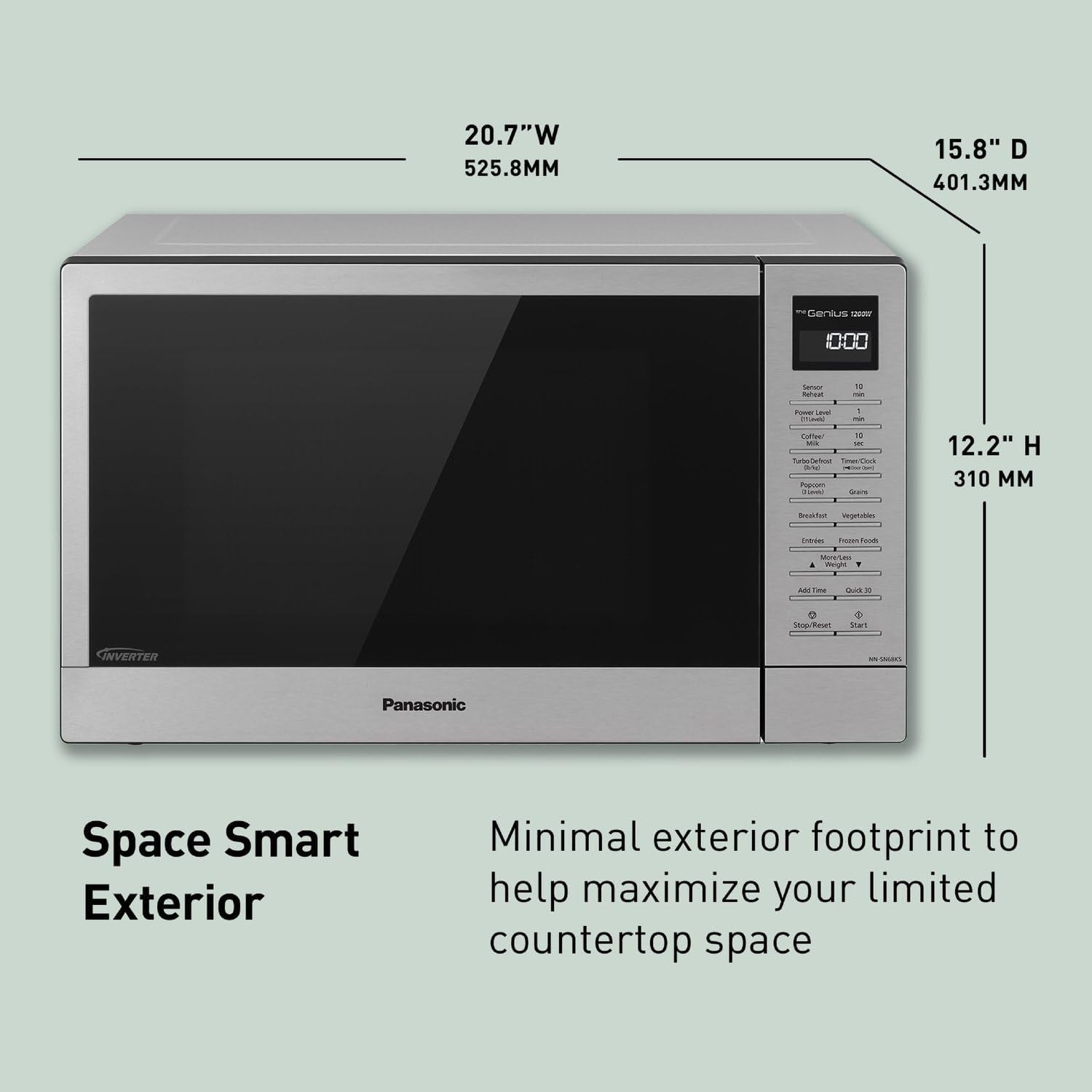 panasonic-nn-sn68ks-compact-microwave-oven-with-1200w-power-sensor-cooking-popcorn-button-quick-30sec-turbo-defrost-1-2-cu-ft-stainless-steel