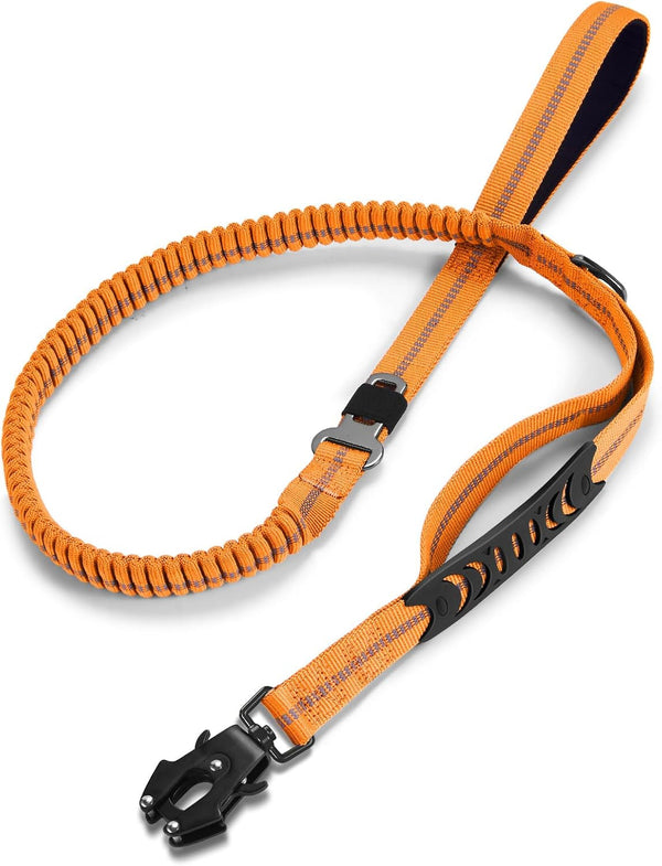 TINMARDA Heavy Duty Dog Leash with 2 Padded Handles & Advanced Easy Metal Clip, 4-6FT Shock Absorbing No Pull Dog Leashes for Medium Large Dogs That Pull (Army Green)11