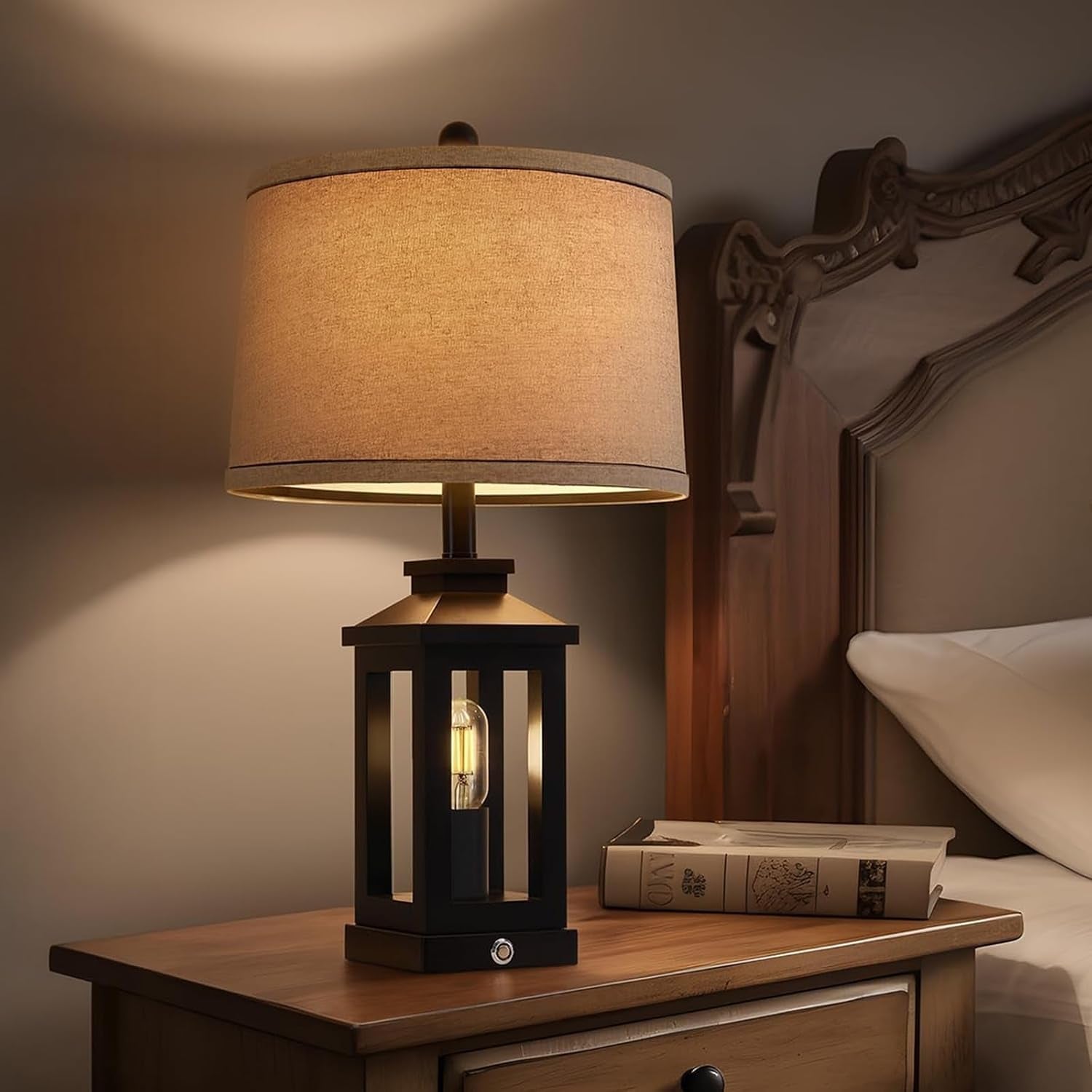 23-75-retro-farmhouse-black-table-lamp-for-living-room-bedroom-nightstand-touch-control-bedside-nightlight-vintage-modern-lamp-with-usb-c-a-ports-and-2-light-sources-rustic-lamp-bulbs-included