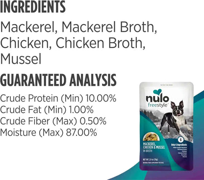 Nulo Freestyle Variety Flavor Real Meat Grain-Free Premium Puppy & Dog Food Topper, 2.8 Ounce (Pack of 6)6