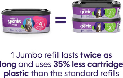 Litter Genie Refill Bags | Jumbo 2-Pack, 56 Total Ft | up to 8 Months of Supply in 2 Cartridges | Ultimate Odor Control Cat Litter Bags7