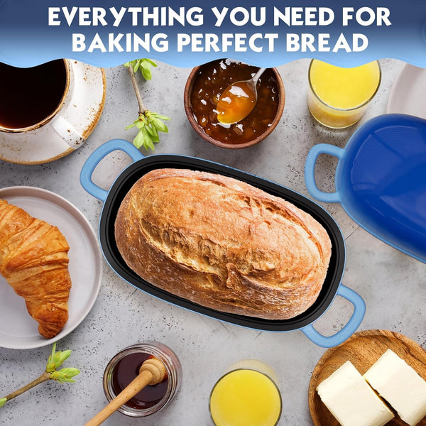 Dutch Oven 9X6 Inch, 2.5QT Cast Iron Bread Pans for Bread Baking | Loaf Pan with Lid, Loop Handles, for Homemade Breadmaking, Induction Cooktop, Oven Safe, Cooking Stews & Meats7