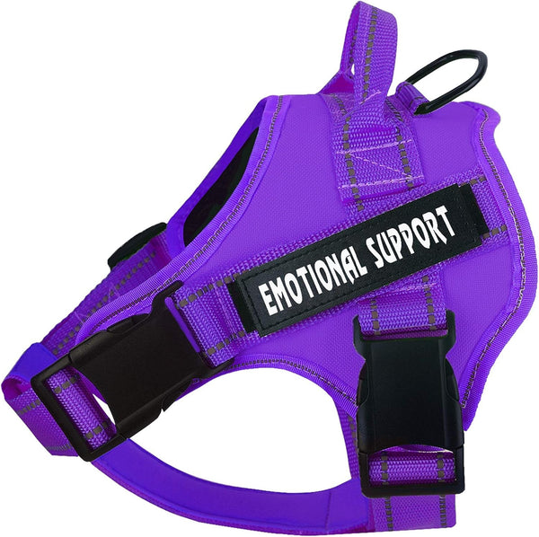 Voopet Service Dog Harness, Emotional Support Pet Vest Harness, Reflective Breathable & Adjustable No Pull ESA Harness for Small Medium Large Dogs (With 4 PCS Removeable Tags),Xx Small (Pack of 1)15