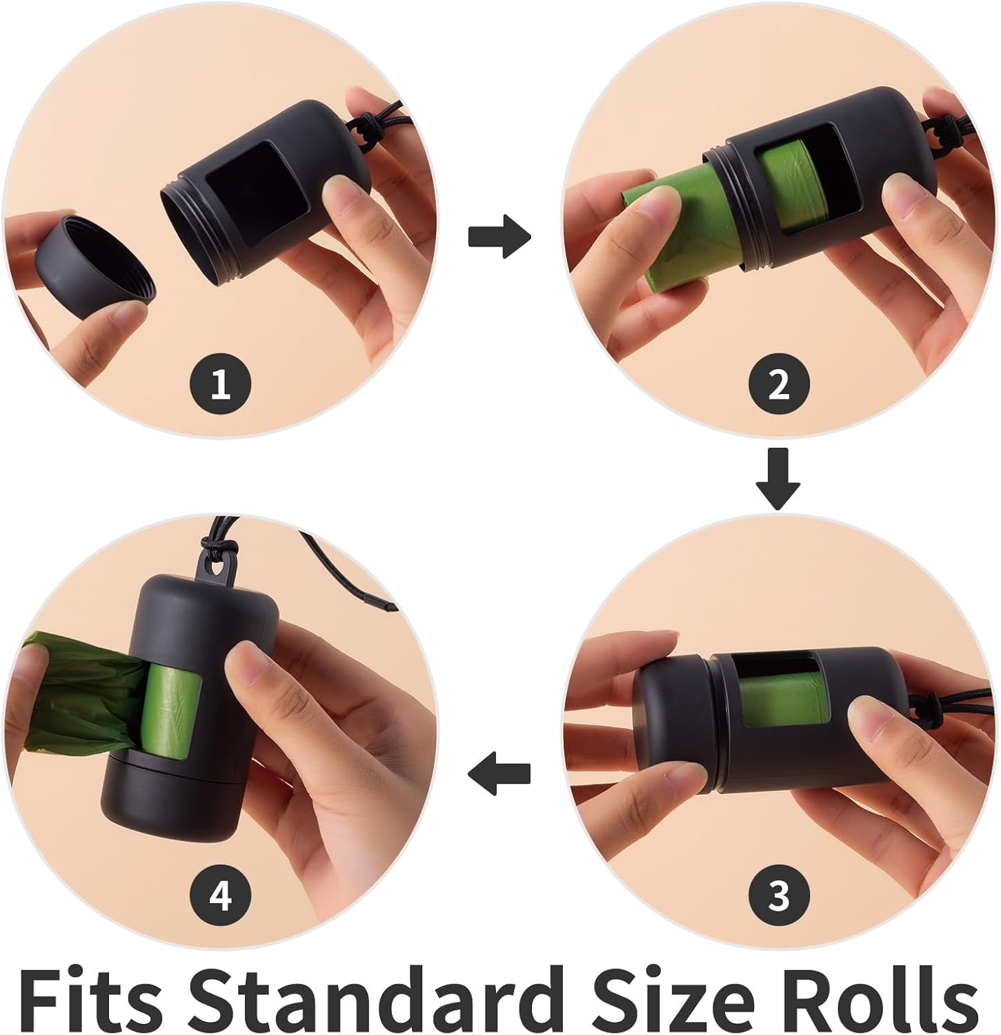 slson-3pack-dog-poop-bag-holder-for-leash-lightweight-pet-waste-bag-dispenser-with-leash-attachment-portable-plastic-doggie-poop-bag-dispensers-blue-green-black