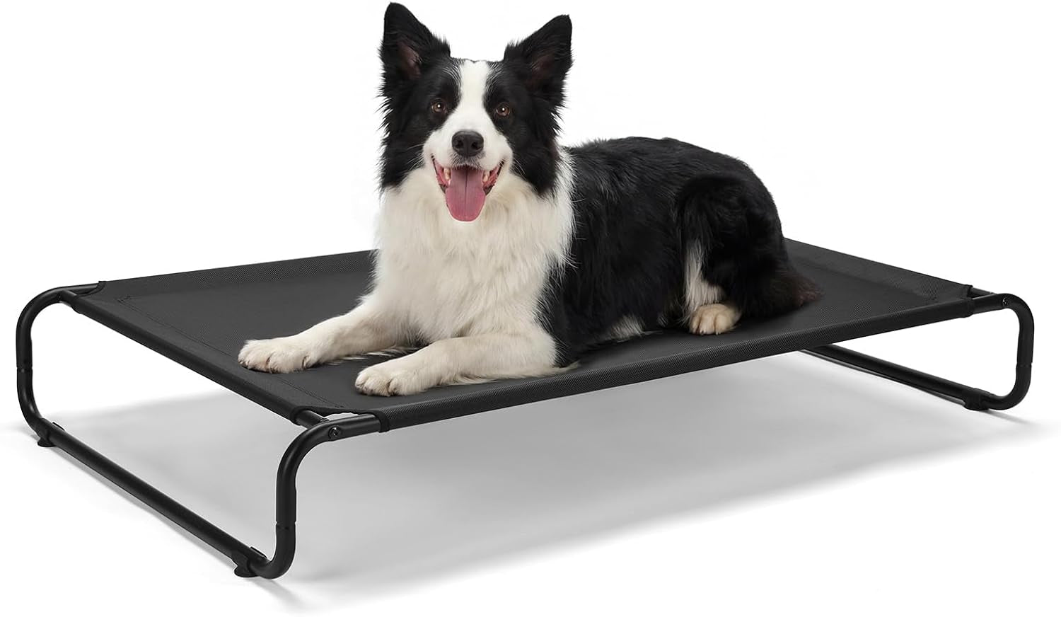 veehoo-cooling-elevated-dog-bed-outdoor-dog-bed-for-large-dogs-raised-dog-cot-with-thickened-frame-durable-teslin-mesh-anti-slip-rubber-feet-pet-hammock-for-indoor-or-camping-41-x-26-black