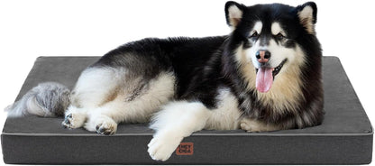 EHEYCIGA Medium Memory Foam Dog Crate Bed Washable, 30X20Inch, Grey | High Density Egg Crate Foam, Waterproof Liner, Removable Easy Clean Cover, Non-Slip Bottom, Fits Crate, Floor and Sofa14