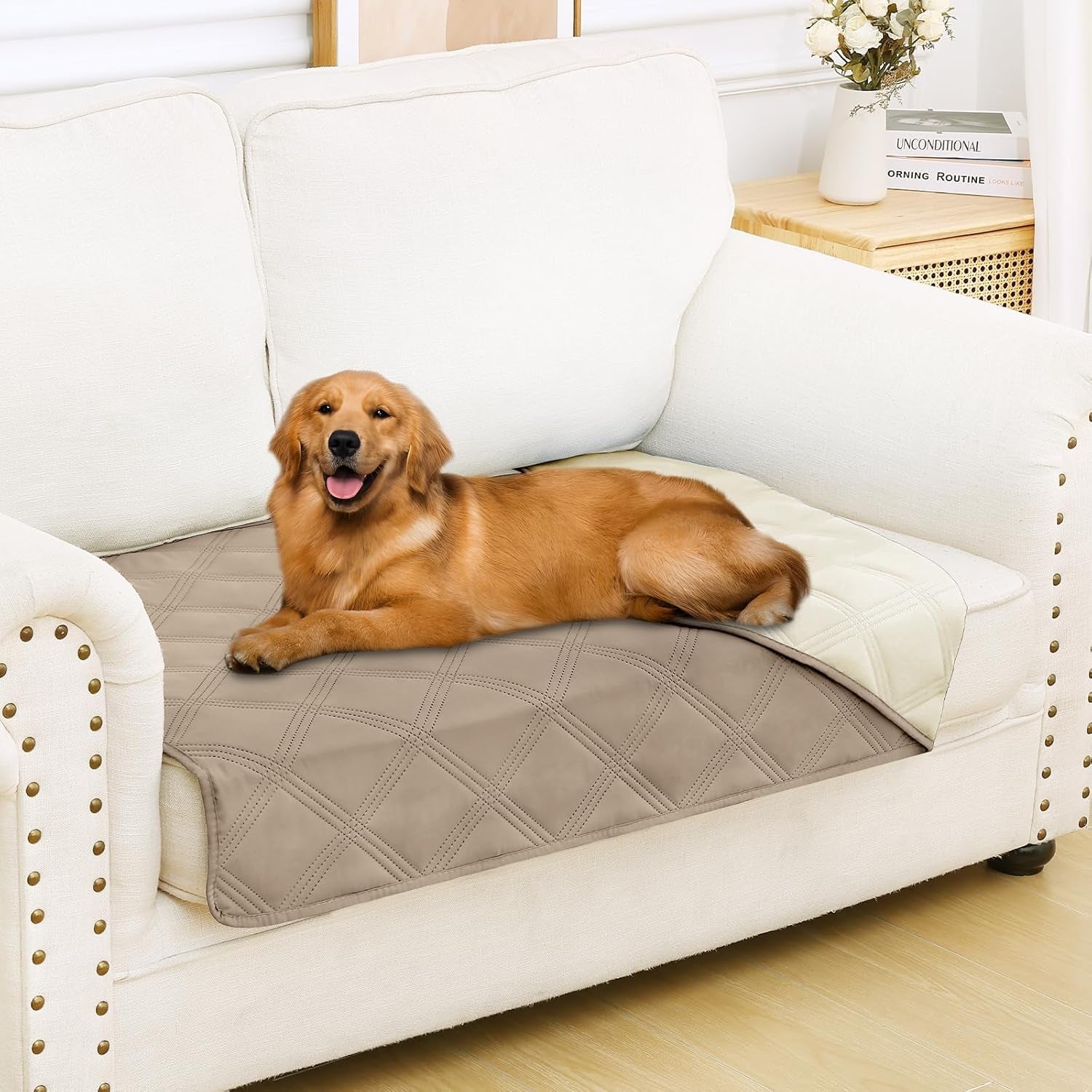 smiry-waterproof-dog-bed-cover-blanket-reversible-pet-blanket-soft-reversible-washable-leakproof-cats-dogs-couch-cover-for-sofa-couch-furniture-30x70-inch