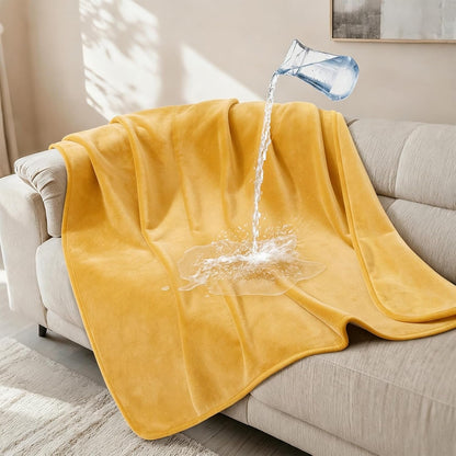 LOOBANI Waterproof Blanket for Bed, Soft Flannel Twin Bed Blanket 60" X 80" | Dog Pet Blankets for Large Dogs, Reversible Spill-Proof Throw for Couch Cover, Movie Time, Camping, Travel, Noise Free, Grey28