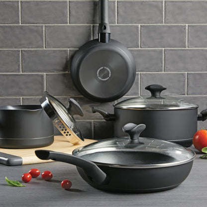 Power Base Nonstick Cookware/Pots and Pan Set, 12 Piece - Matte Black3
