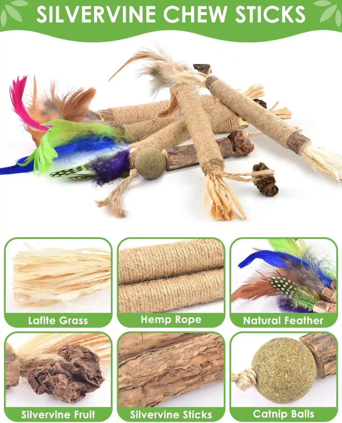 tindtop-silvervine-chew-sticks-for-cats-12-pack-natural-catnip-chew-toys-for-kittens-teeth-cleaning-matatabi-dental-care-increase-appetite-calm-cat-anxiety-and-stress-cat-dental-toy