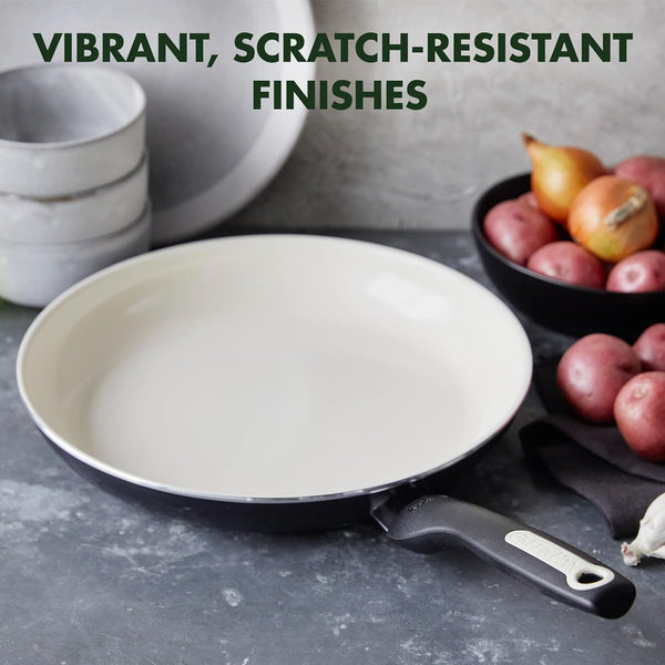 Rio Healthy Ceramic Nonstick 12" Frying Pan Skillet, Pfas-Free, Dishwasher Safe, Black8