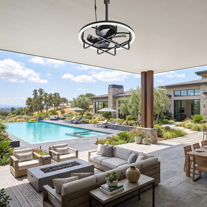 20 Inch Outdoor Plug in Ceiling Fan with Light, Waterproof Ceiling Fan, Dimmable 3CCT LED & RGB Lighting, Small Ceiling Fan for Patio Gazebo Porch Balcony Bedroom Kids Room2