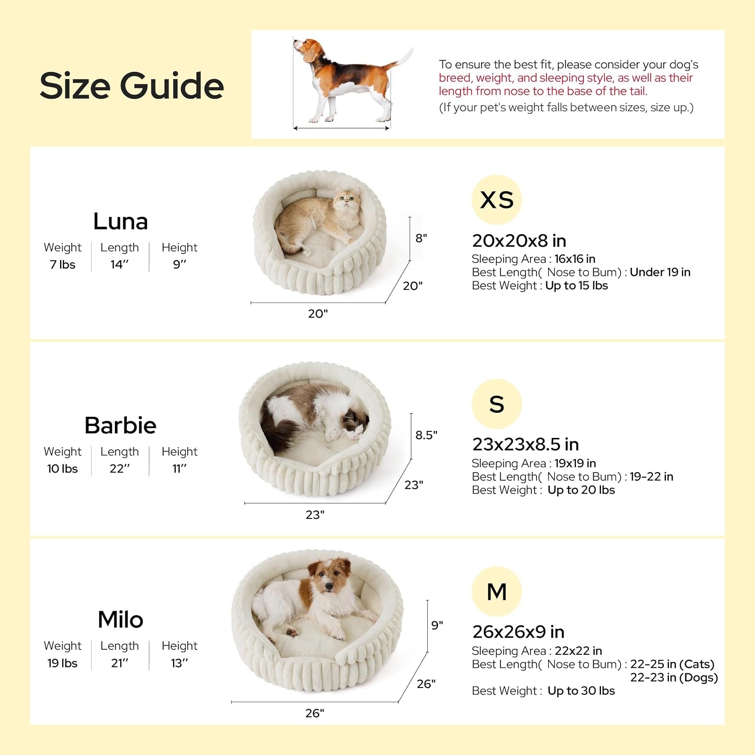 bedsure-comfyfleece™-washable-cute-large-cat-bed-soft-round-puppy-bed-23in-cozy-fluffy-plush-small-dog-bed-donut-corduroy-cuddler-pet-beds-for-indoor-big-cats-anti-slip-bottom-up-to-20-lbs-cream