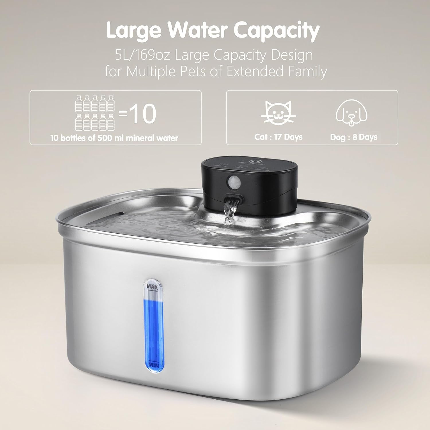 5l-169oz-automatic-stainless-steel-pet-water-fountain-for-cats-dogs-cordless-cat-dog-drinking-fountain-with-5000mah-rechargeable-battery-ultra-quiet-pump-3-smart-modes