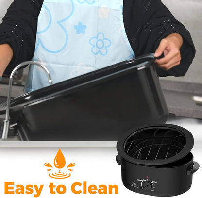 8 Quart Roaster Slow Cooker, 2-In-1 Electric Roaster | up to 400°F, Removable Roaster Pan, Easy to Clean, Black7