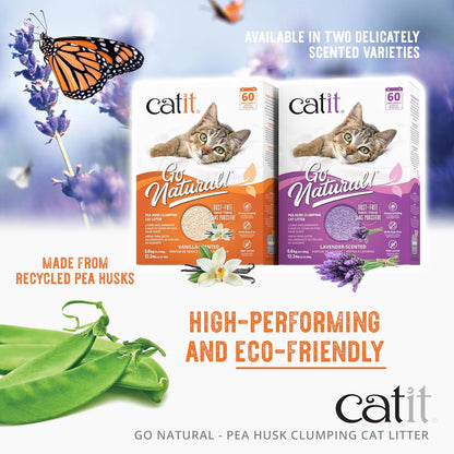 Catit Go Natural Pea Husk Clumping Cat Litter, 12.3 Lb, Natural3