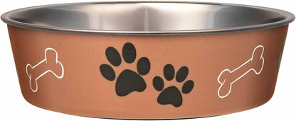 Loving Pets Bella Dog Bowls- Stainless Steel Dog & Cat Bowls - Spill Proof Dog Food Bowl, Cat Bowl, Puppy Essentials & Pet Supplies Great for Home & Travel (Medium 20-35 Lbs, Blueberry)12