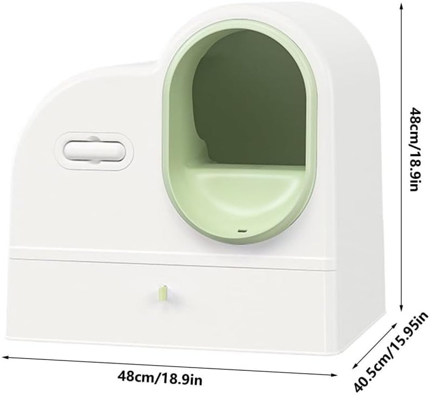 pet-supplies-enclosed-cat-litter-box-with-drawer-splash-proof-large-space-pangray