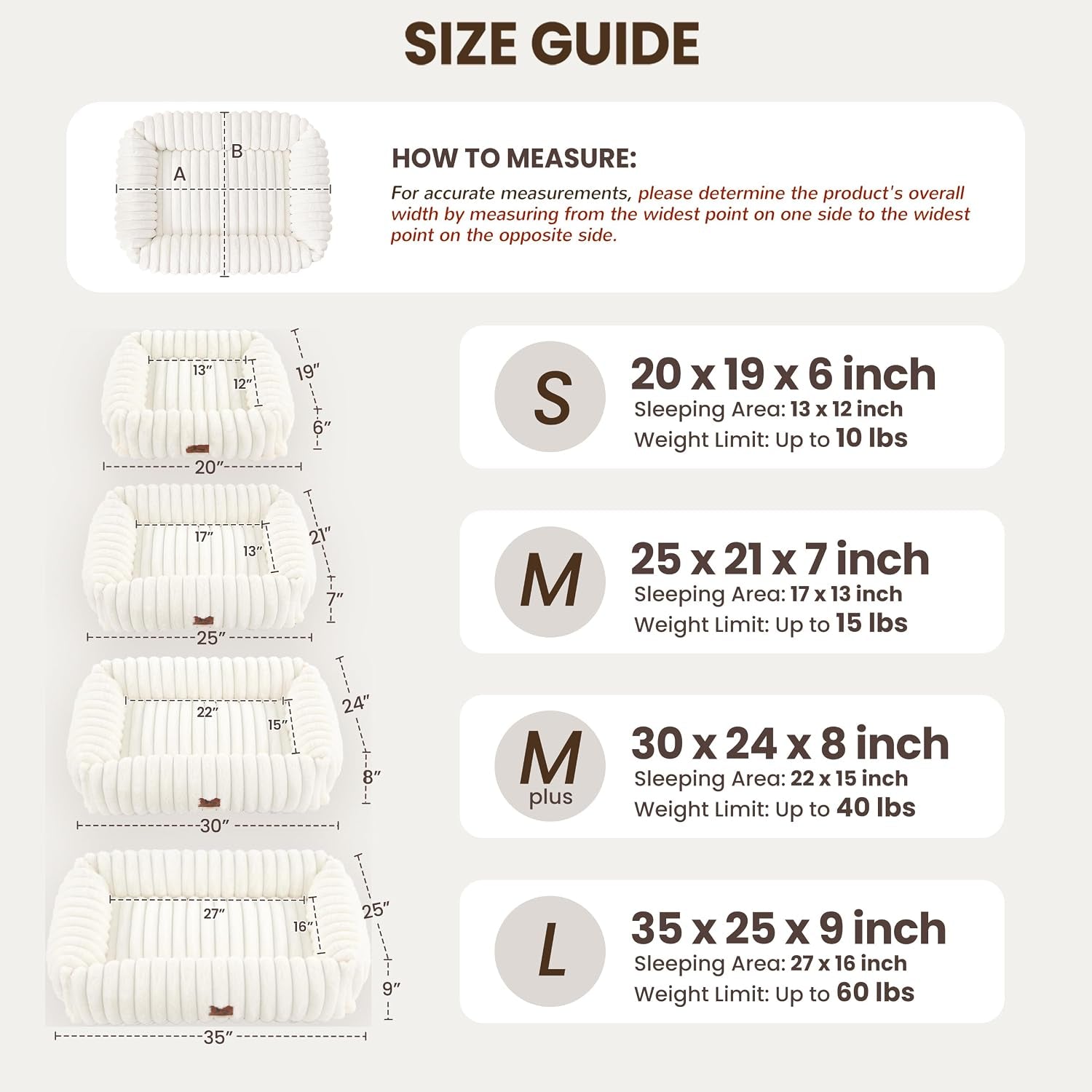 cute-dog-bed-for-small-dogs-cats-washable-fluffy-cat-beds-for-indoor-cats-rectangle-orthopedic-memory-foam-puppy-beds-with-anti-slip-bottom-20-x19-x-7-inches-cream20x19x6inchs