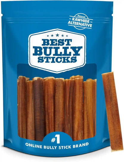 Best Bully Sticks 4 Inch Bully Sticks for Dogs - 8 Oz (Pack of 1) - Natural Grass-Fed Dog Treats Small Breed, Grain and Rawhide-Free, Perfect for Small or Young Canines1