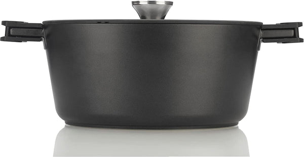 Noir 5 Qt Dutch Oven - Premium Cast Aluminum with Titanium-Based Nonstick Ceramic Coating & Removable Handles - Ultra Lightweight - Oven & Induction Ready | Noir Collection4