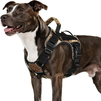 WINGOIN Tactical Dog Harness for Large Dogs, Heavy Duty No Pull Dog Harness with Handle, Adjustable Reflective Military K9 German Shepherd Big Size Dog Vest for Walking, Training, Hunting, Green (L) | with Handle,Adjustable Reflective,Green Military K9 Style,Big Size Dog Vest,For German Shepherd,For Walking Training Hunting13