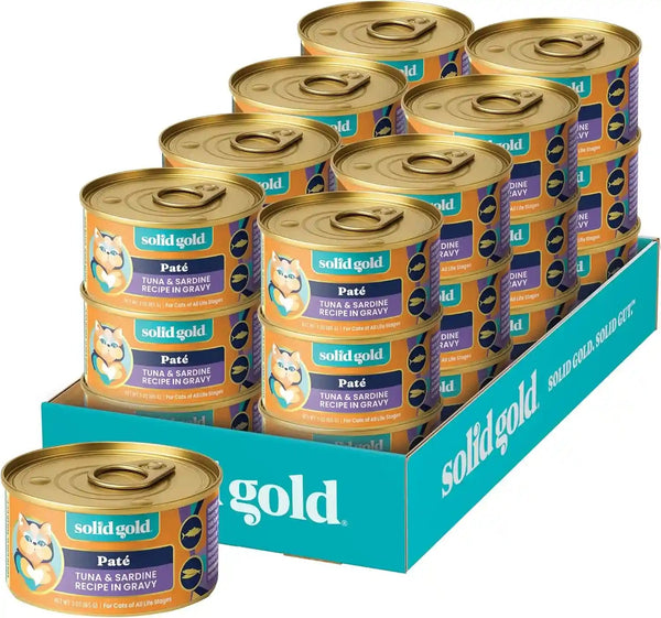 Solid Gold Wet Cat Food Pate for Indoor Cats - Healthy Canned Cat Food Pate W/Real Chicken, Omega Fatty Acids, Vitamins & Minerals - Grain Free & Gluten Free Can Meals for Cats & Kittens - 24Ct/3Oz23