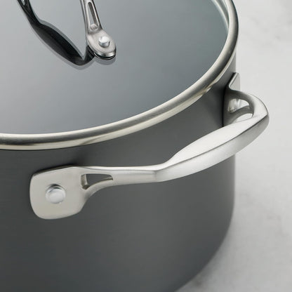 Onyxpro Hard Anodized Nonstick 8-Pc Pots and Pans Set with Lids | Cookware Kitchen Set with Reinforced Non Stick Coating, Oven Safe5