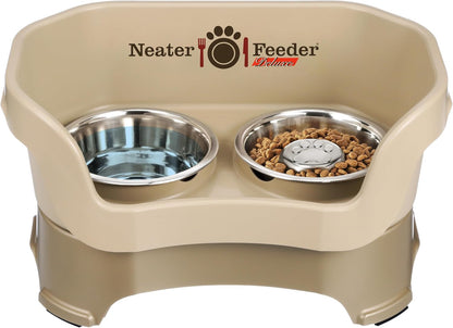 Neater Pet Brands Neater Feeder Deluxe Mess Proof Dog Bowls Elevated for Large Dogs over 40 Lbs, Made in USA, No Spill Raised Dog Food Bowl Stand Feeding Station, Food and Water Bowl Set, Black38