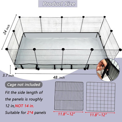 DZWLKJ Guinea Pig Cage Liner Tarp Bottom Waterproof and Washable.Available in 22 Sizes. Base Also for Rabbits, Bunny, Chinchesillas, Hedgehog, Ferrets and Other Small Animals(24X48 Inches)2