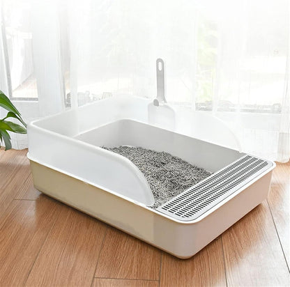 Dog Potty Training Toilet ﻿ Cat Litter Tray High Fence Proof Toilet Large Open Box Mesh Double Layer Pet with Shovel Easy to Clean Supplies9