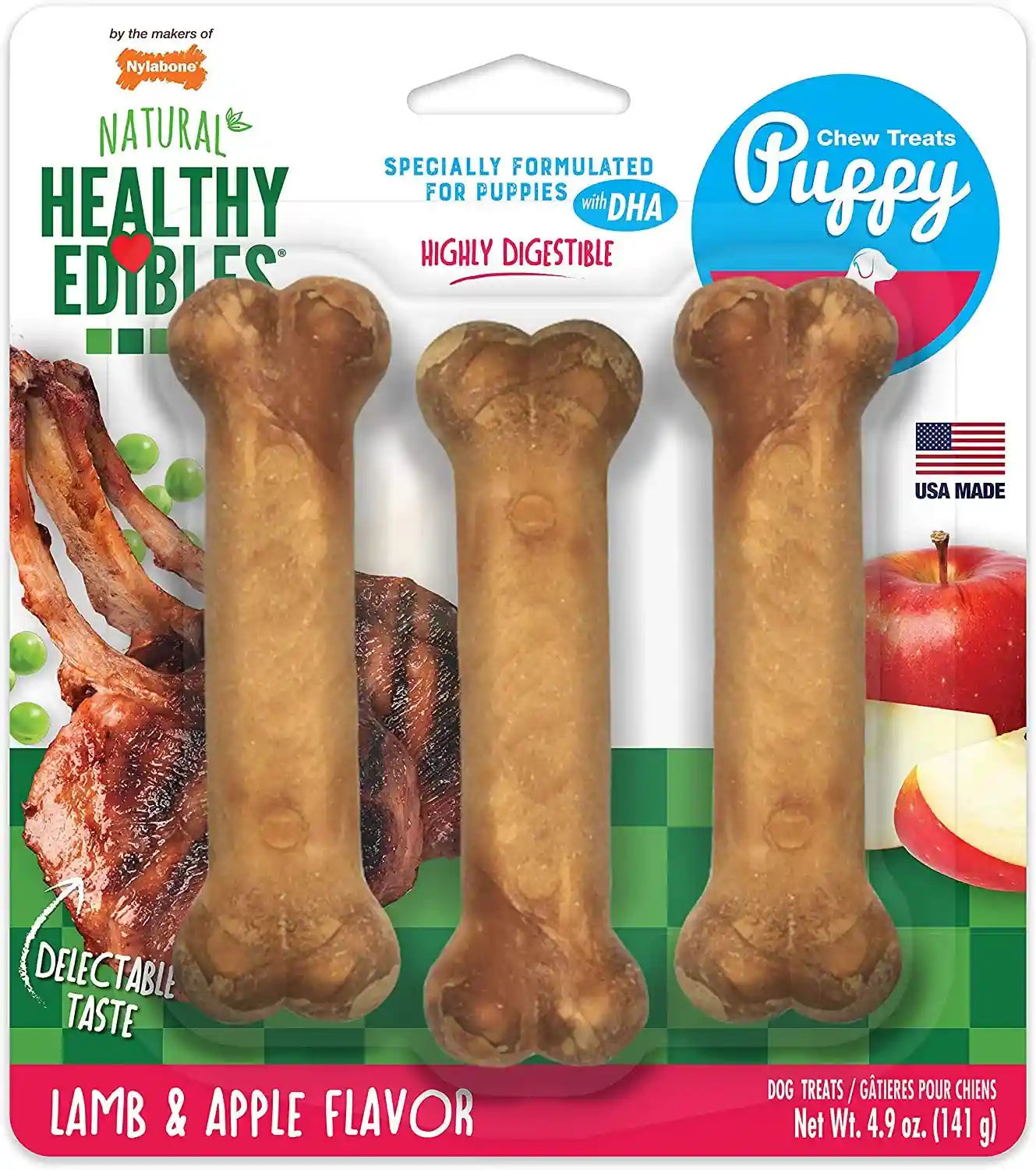 nylabone-healthy-edibles-puppy-dog-treats-lamb-apple-flavor-12-count-natural-puppy-treats-usa-made-highly-digestible-vet-recommended-small-dog-treats-for-puppies-up-to-25-lbs