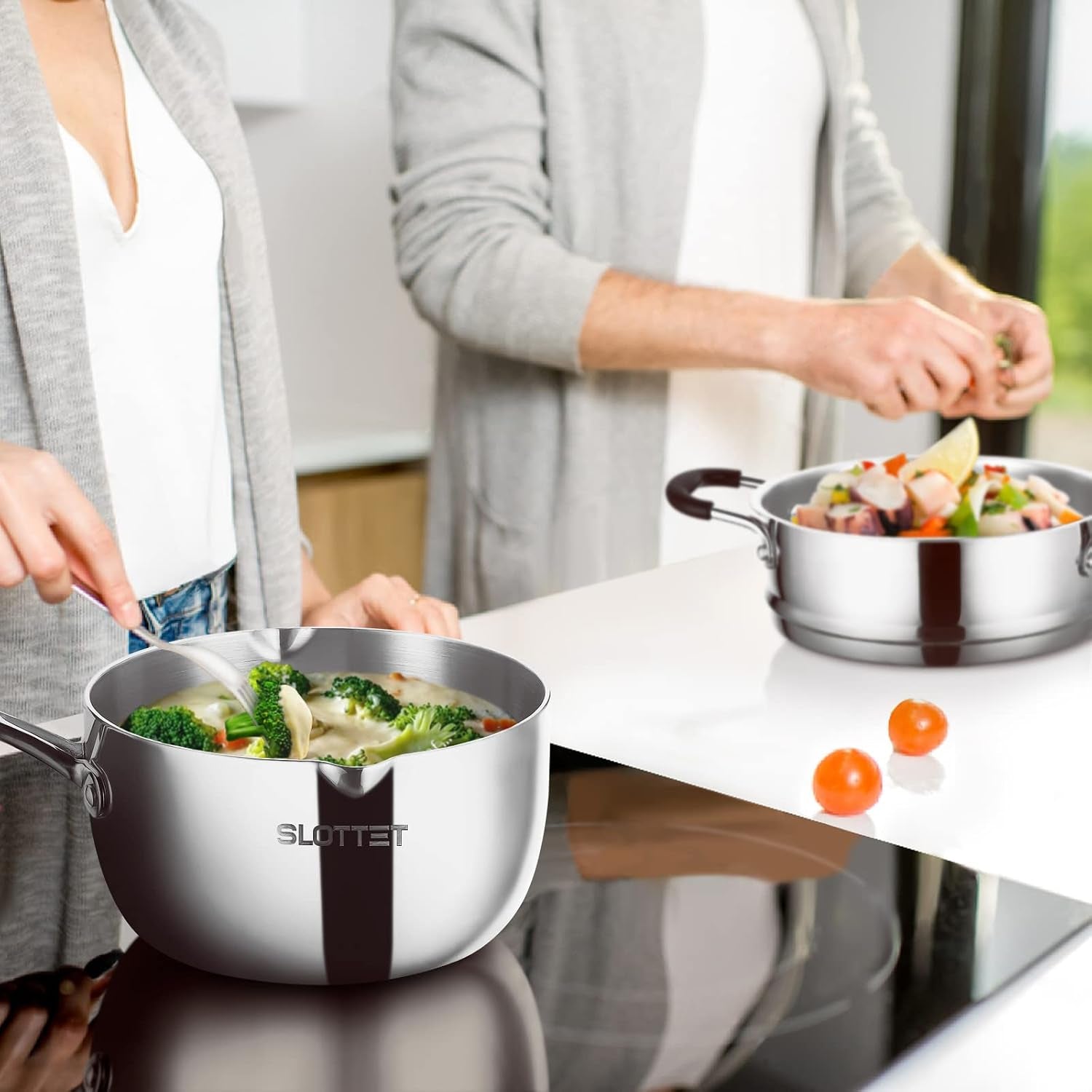 tri-ply-whole-clad-stainless-steel-sauce-pan-with-pour-spout-2-5-quart-small-multipurpose-pasta-pot-with-strainer-glass-lid-saucepan-for-cooking-with-stay-cool-handle