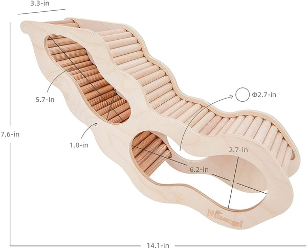 Niteangel Hamster House W/Climbing Ladder for Hamsters Gerbils Mice or Similar-Sized Pets (Secret Peep Tunnel Hamster Hut)5