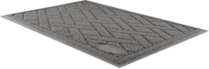 Pawkin Cat Litter Mat, Patented Design with Litter Lock Mesh, Extra Large, Durable, Easy to Clean, Soft, Fits under Litter Box, Litter Free Floors, Gray7