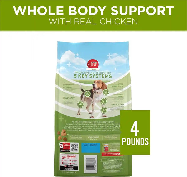Purina ONE plus Whole Body Support with Chicken Dry Dog Food - 4 Lb. Bag7