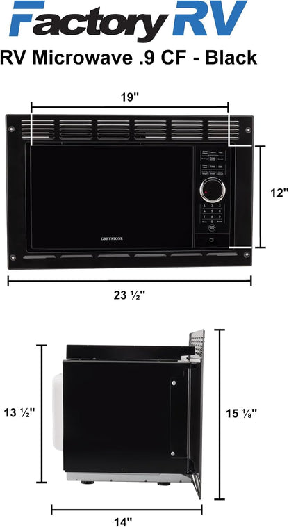RV Microwave | 0.9 Cu. Ft. Built-In | 8 Presets3