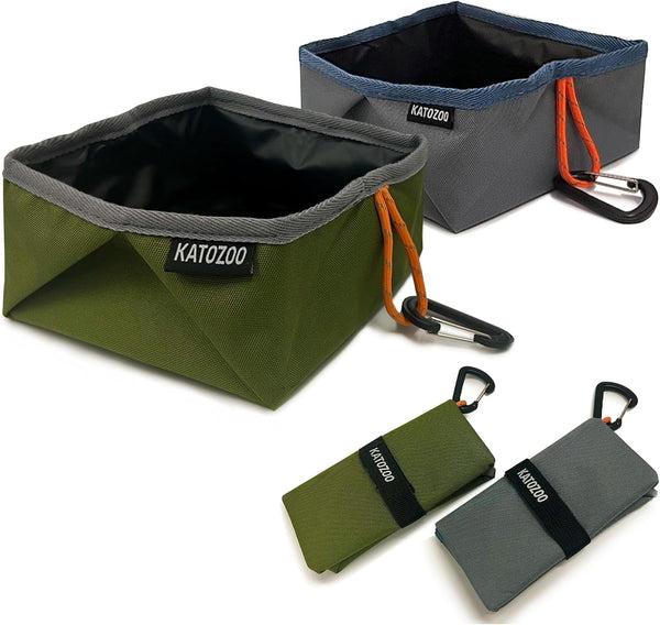 Travel Dog Bowls, 2 Pack 60Oz Collapsible Dog Bowls, Portable Food and Water Bowls for Walking, Camping, and Traveling, Suitable for Food and Water1