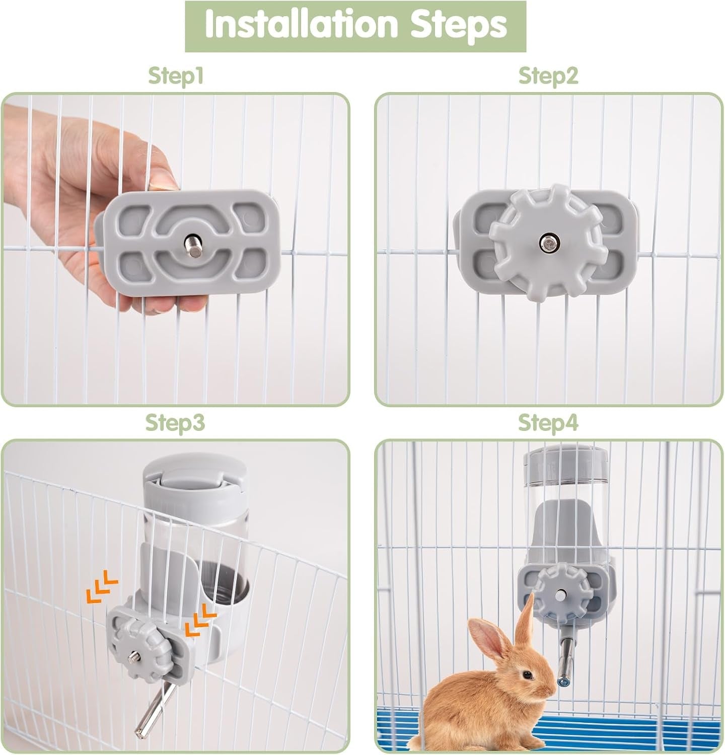 depets-guinea-pig-water-bottle-no-drip-12-oz-small-animal-water-dispenser-top-refill-cage-water-bottle-with-screw-fastener-abs-material-for-rabbit-hamster-rat-ferret-kitten-gray
