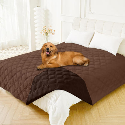 Smiry Waterproof Dog Bed Cover, Reversible Pet Blanket for Sofa Couch | Soft Washable Dog Blanket, Leakproof Couch Cover for Dogs Cats & Furniture Protection, 52X82, Grey/Dark Grey28