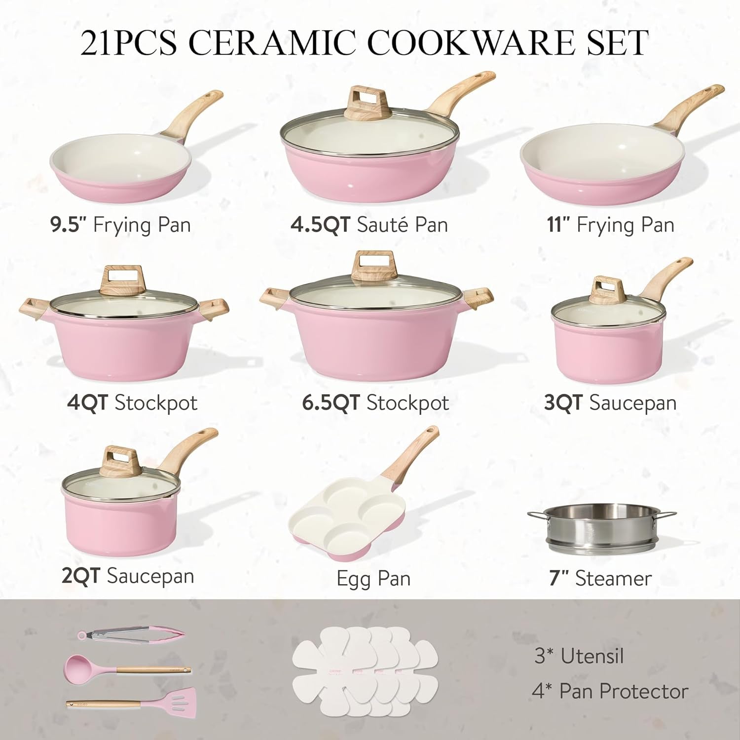 21pcs-ceramic-cookware-set-pots-and-pans-set-pink-non-toxic-healthy-kitchen-set-all-stovetop-compatible-easy-clean-even-heating-pfas-free