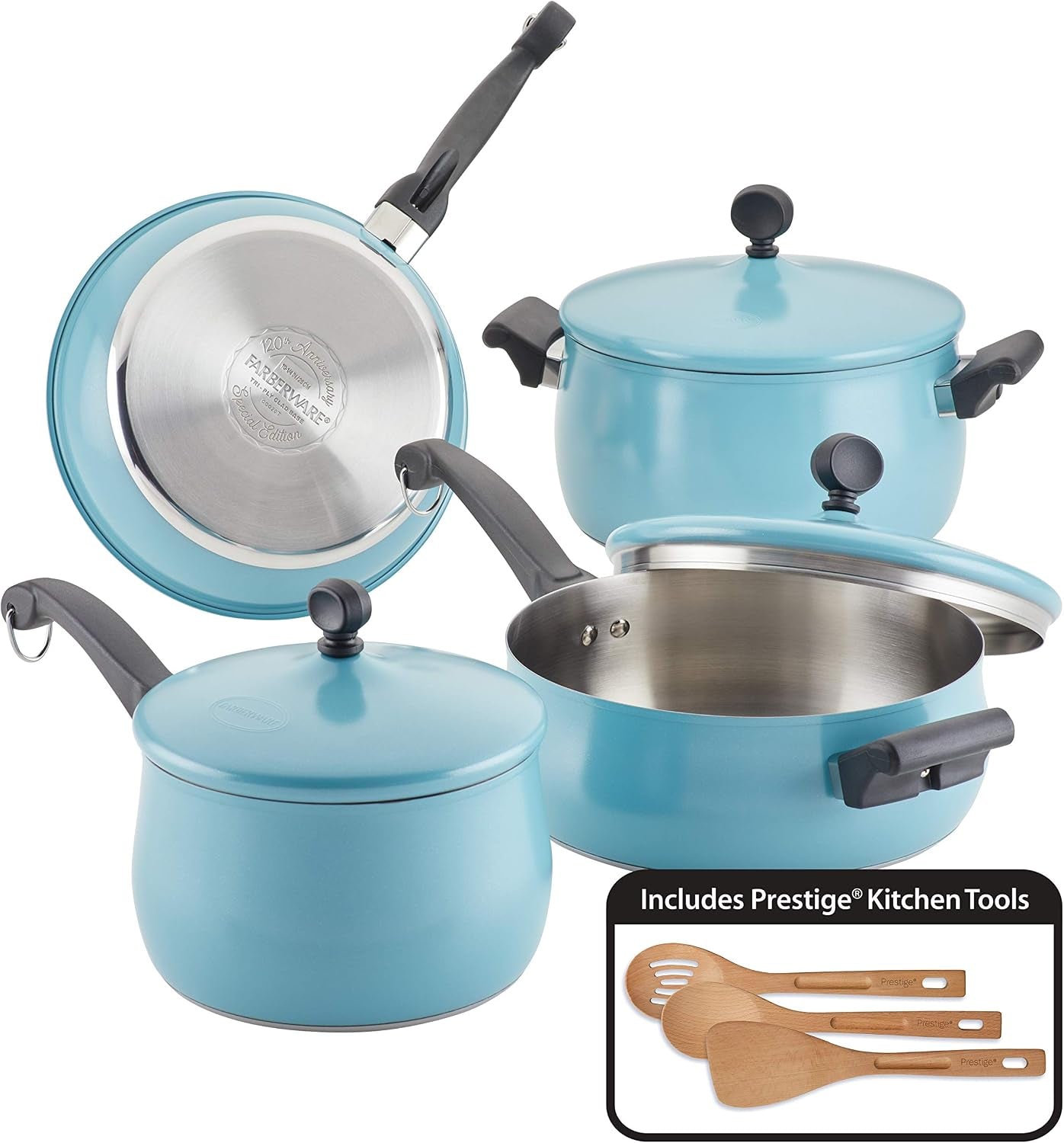 120-limited-edition-stainless-steel-cookware-pots-and-pans-set-with-prestige-kitchen-tools-10-piece-aqua-blue