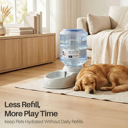 Flexzion Gravity Pet Water Dispenser Drinking Station for Dogs Cats (3 Gallon) Automatic Replenish Waterer for Small Large Breed Dog Cat,Feeding Watering Fountain Supplies Bottle Dish Bowl2