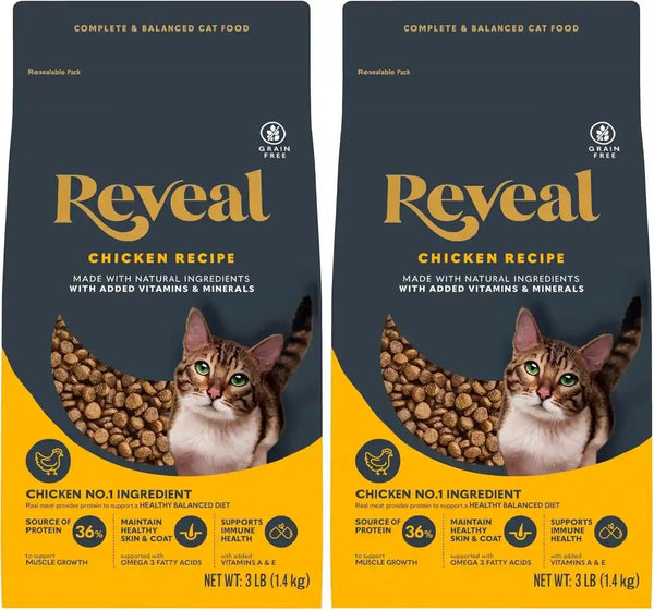 Reveal Whitefish Grain Free Complete Dry Cat Food 3 Lb Bag | High Quality Protein, Grain Free, Omega-3 Fatty Acids for Healthy Skin & Coat, Added Vitamins & Minerals, Complete & Balanced11