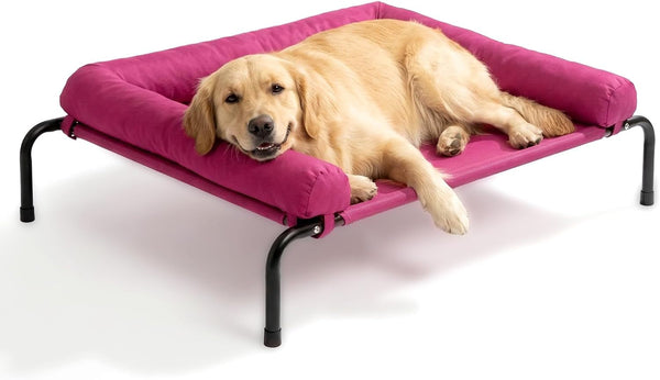 WESTERN HOME Cooling Elevated Dog Bed for Large Dogs, Portable Indoor & Outdoor Raised Dog Bed with Breathable Mesh, Chew Proof Pet Hammock Cots with Removable and Waterproof Bolsters11