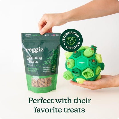 Reggie Forager Ball for Dogs | Interactive Treat Dispensing Dog Enrichment Toys | Reduces Boredom, Stress & Hyperactivity | Snuffle Toys for Dogs | Durable & Washable Dog Puzzle Toy7